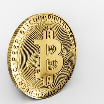bitcoin isolated on white background 3d illustration