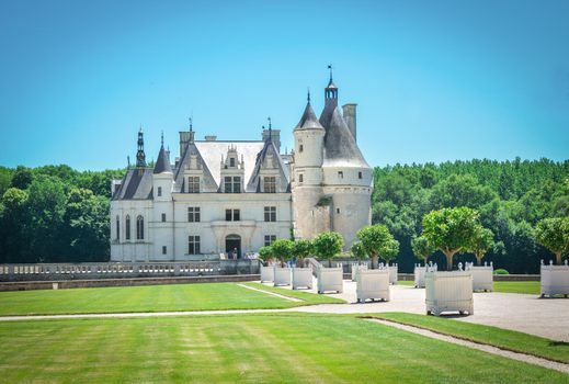 Chenonceau castle Medieval Renaissance Chateau in France