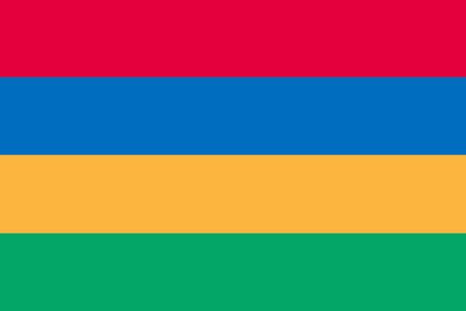A Mauritius flag background illustration green yellow blue red stripe