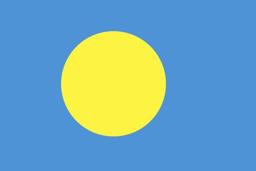 A Palau flag background illustration blue Pacific Ocean gold full moon