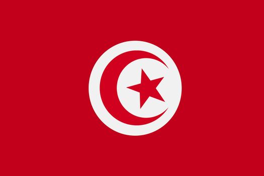 A Tunisia flag background illustration red crescent moon star