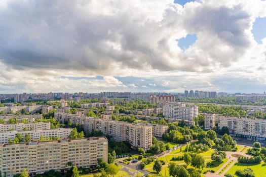 Residential area Saint Petersburg on a summer day