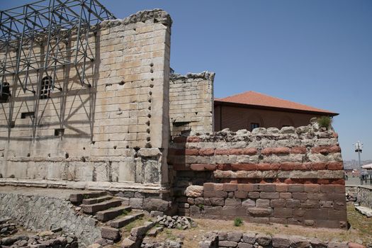 Temple of Augustus and Rome in Ankara City, Turkiye