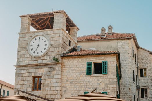 Ancient europian architecture. street in old town of Italy, Montenegro, Greece etc.