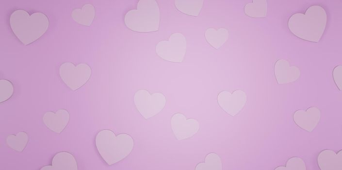 Multicolored Heart background wallpaper. 3D Render