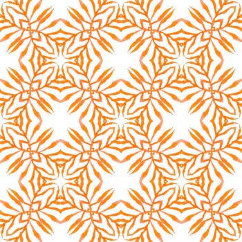 Repeating striped hand drawn border. Orange surprising boho chic summer design. Striped hand drawn design. Textile ready modern print, swimwear fabric, wallpaper, wrapping.