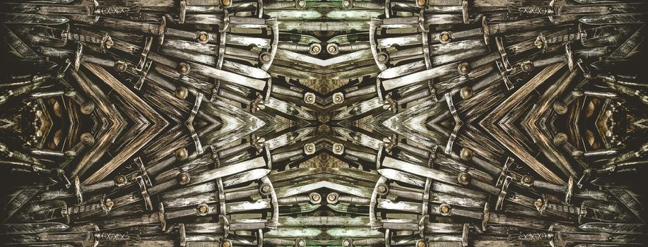 Metal knight swords horizontal background. Close up. The concept Knights.