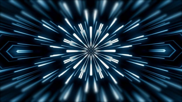 Flying lines into digital technologic tunnel. Futuristic technology abstract background with lines for network, big data, data center, server, internet, speed.