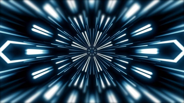Flying lines into digital technologic tunnel. Futuristic technology abstract background with lines for network, big data, data center, server, internet, speed.