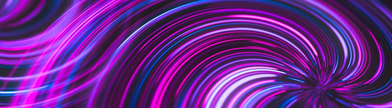 futuristic abstract glowing background twisted neon light curves