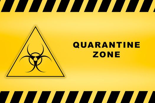 quarantine zone signbiohazard yellow caution attention of danger