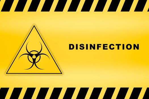 caution lines sign of biological disinfection worn hazard stripes warning tapes danger signs