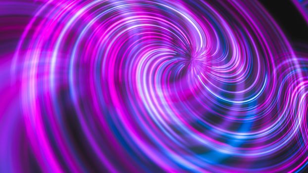 bright ultraviolet background line by line form a neon spiral