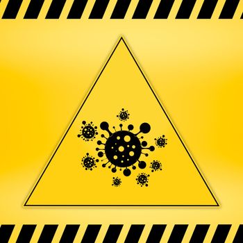 Caution lines backgrounds Sign icon caution coronavirus Stop biology bacteria coronavirus