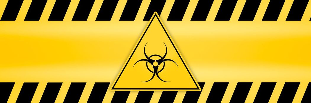 Danger ribbon and sign Attention biohazard and falling warning signs Caution tape restricted access safety and hazard stripes alert symbols