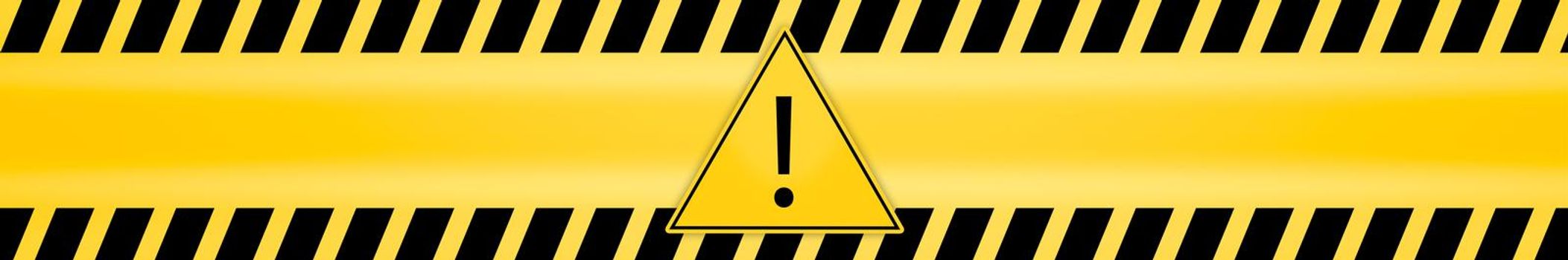 exclamation mark in triangle frame attention caution danger sign and warning line hazard warnings to attract attention 