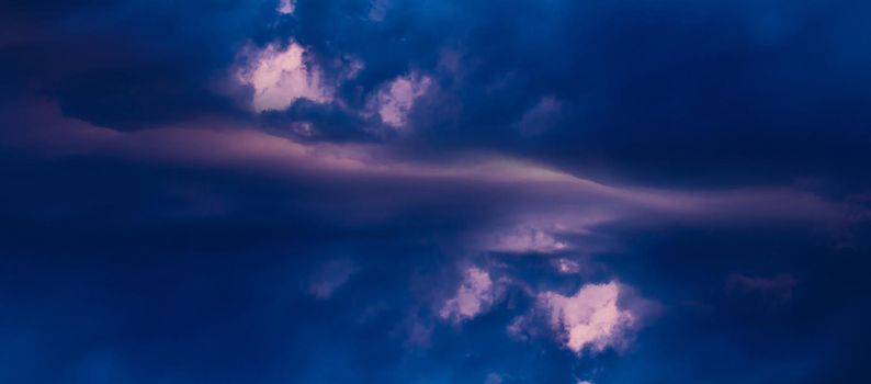 Dramatic horizontal clouds background