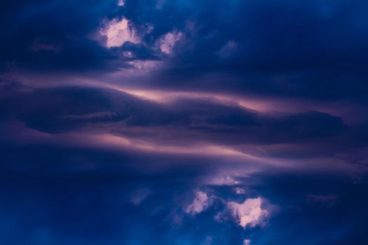 Dramatic horizontal clouds background