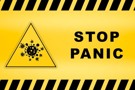 sign don't panic area on caution lines backgrounds worn hazard stripes warning tapes danger signs