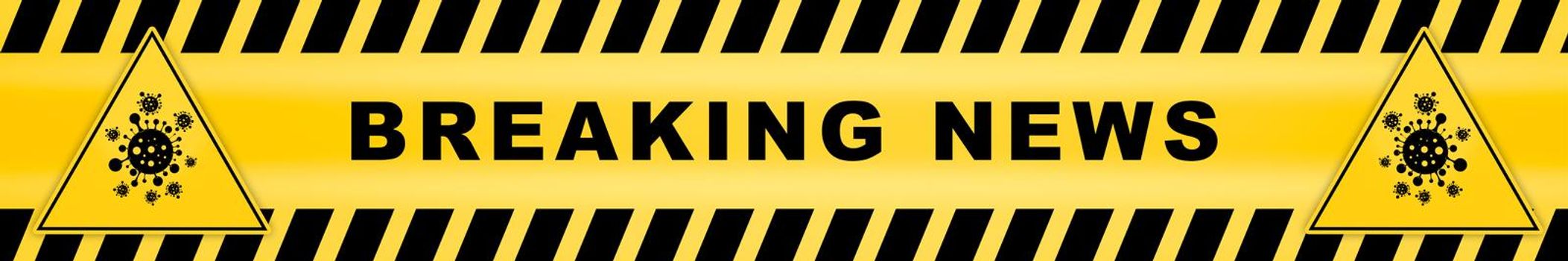 inscription breaking news on caution lines backgrounds Worn hazard stripes warning tapes danger signs