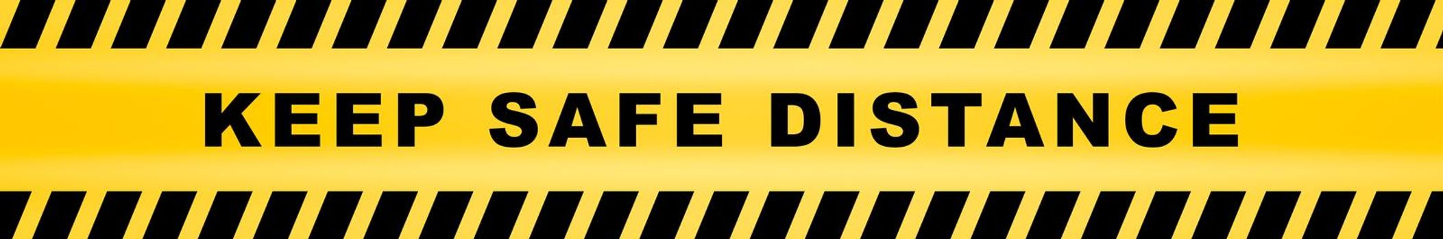 keep safe distance social distancing in caution lines