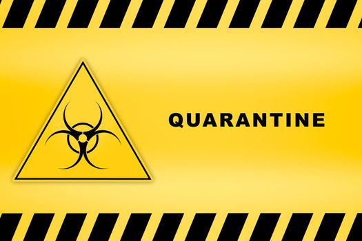 quarantine zone signbiohazard yellow caution attention of danger