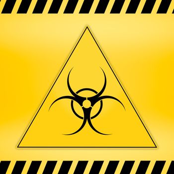 Danger ribbon and sign Attention biohazard and falling warning signs Caution tape restricted access safety and hazard stripes alert symbols