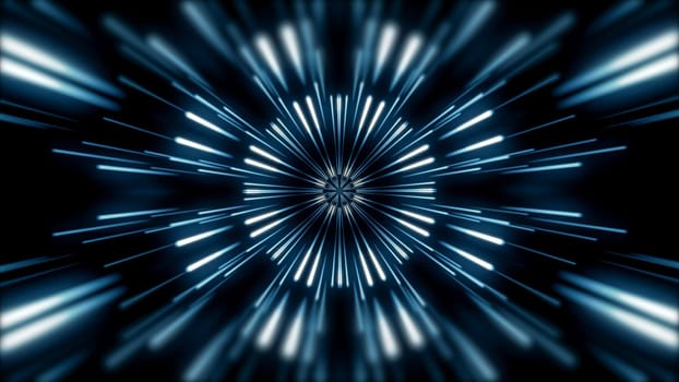 Flying lines into digital technologic tunnel. Futuristic technology abstract background with lines for network, big data, data center, server, internet, speed.