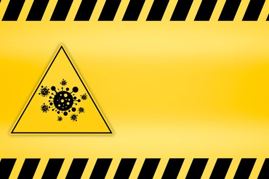 Caution lines backgrounds Sign icon caution coronavirus Stop biology bacteria coronavirus