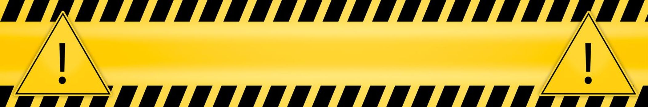 exclamation mark in triangle frame attention caution danger sign and warning line hazard warnings to attract attention 