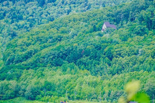 House in the mountains. Shooting Location: Hokkaido Biei-cho