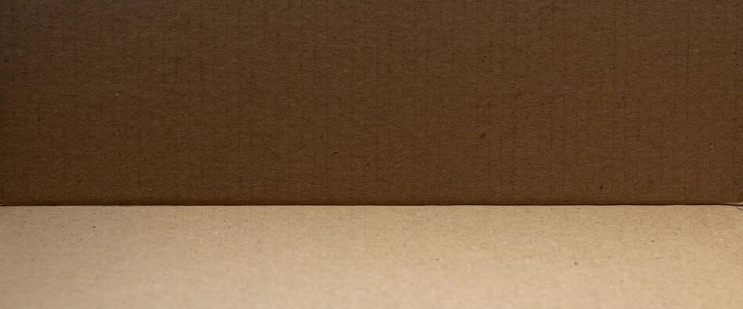 Cardboard wall and floor Brown paper background