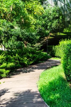 Pathway for walking in Rike park in Old Tbilisi