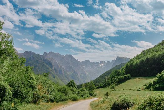 High mountain in morning time. Beautiful natural landscape