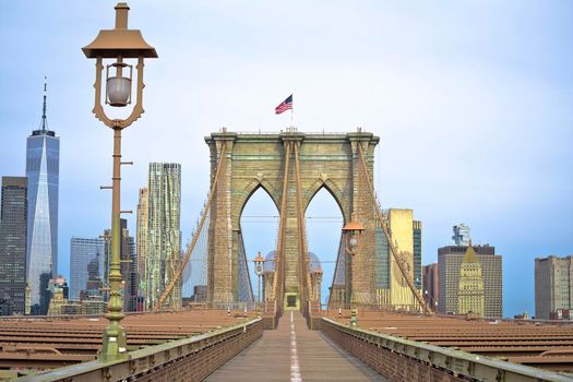 Brooklyn bridge in New York City architecture view, United states of America