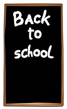 back to school written on board for background