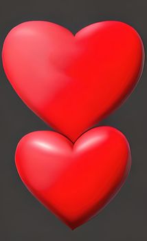 red hearts for special days and celebrations