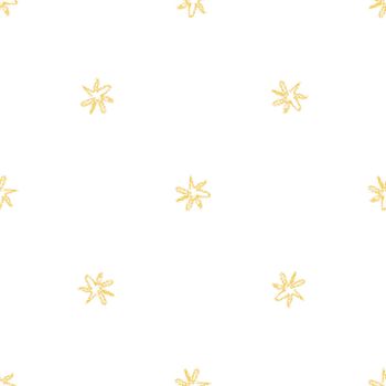 Hand Drawn Snowflakes Christmas Seamless Pattern. Subtle Flying Snow Flakes on chalk snowflakes Background. Artistic chalk handdrawn snow overlay. Ravishing holiday season decoration.