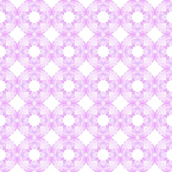 Watercolor medallion seamless border. Purple bewitching boho chic summer design. Medallion seamless pattern. Textile ready rare print, swimwear fabric, wallpaper, wrapping.
