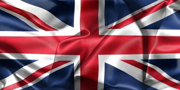 United Kingdom flag - realistic waving fabric flag