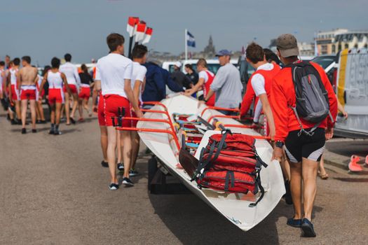 French Rowing Championship. Water Rowing boats