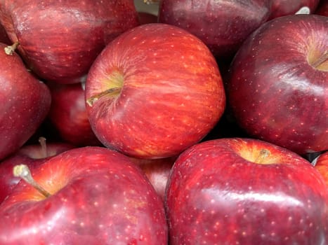 Fresh red apples good for multimedia background group of red ripe apples