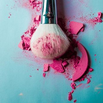 crushed make-up products - beauty and cosmetics styled concept, elegant visuals