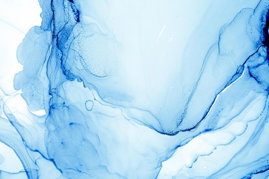 Ink Colours Mix Water. Art Flow Illustration. Indigo Marble Effect. Ink Colours Mix. Snow Deep Design. Blue Fluid Painting. Oil Liquid Texture. Contemporary Gradient Wall. Abstract Mixing Inks.