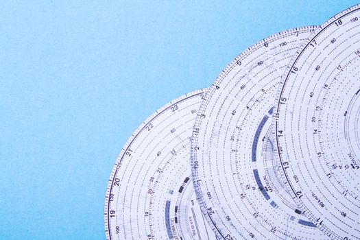 Tachograph. Driver time tracking. Fixing the movement of the car. Cargo transportation with driving according to the schedule. Time disk. Background from recorded analog tachograph disks.