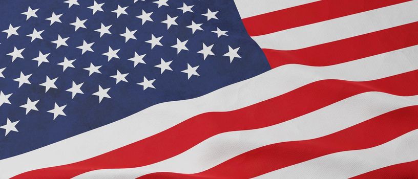 Waving usa flag banner background