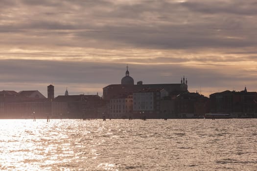 Sunlight on the Venice skyline, Italy