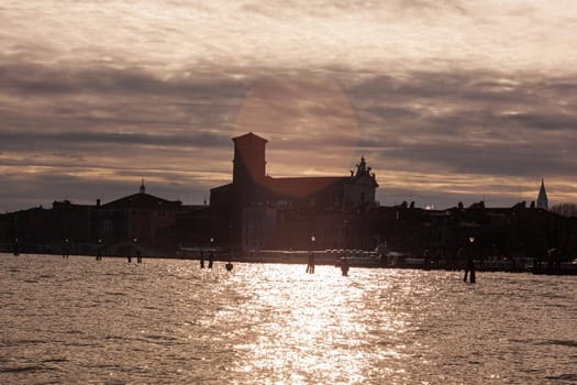Sunlight on the Venice skyline, Italy