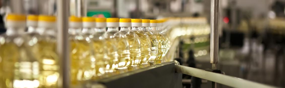 Factory for the production of edible oils. Shallow DOFF. Selective focus. Ukraine