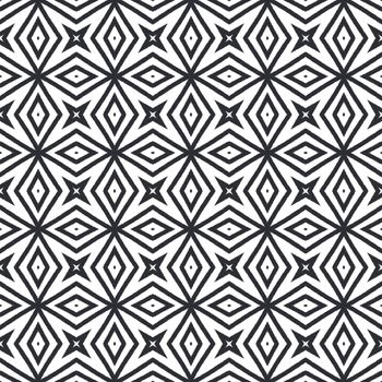 Medallion seamless pattern. Black symmetrical kaleidoscope background. Watercolor medallion seamless tile. Textile ready modern print, swimwear fabric, wallpaper, wrapping.